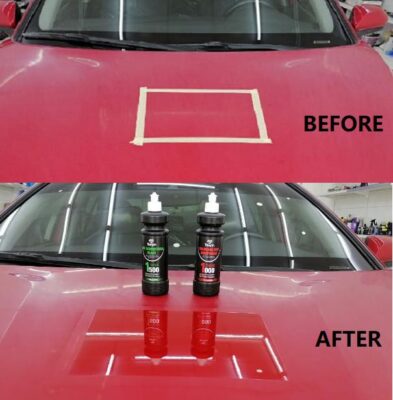 Resultaat van de polijstpasta