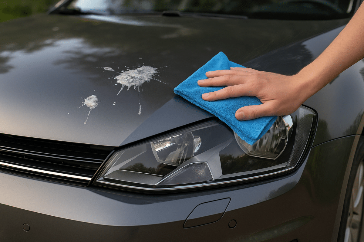 vogelpoep verwijderen auto