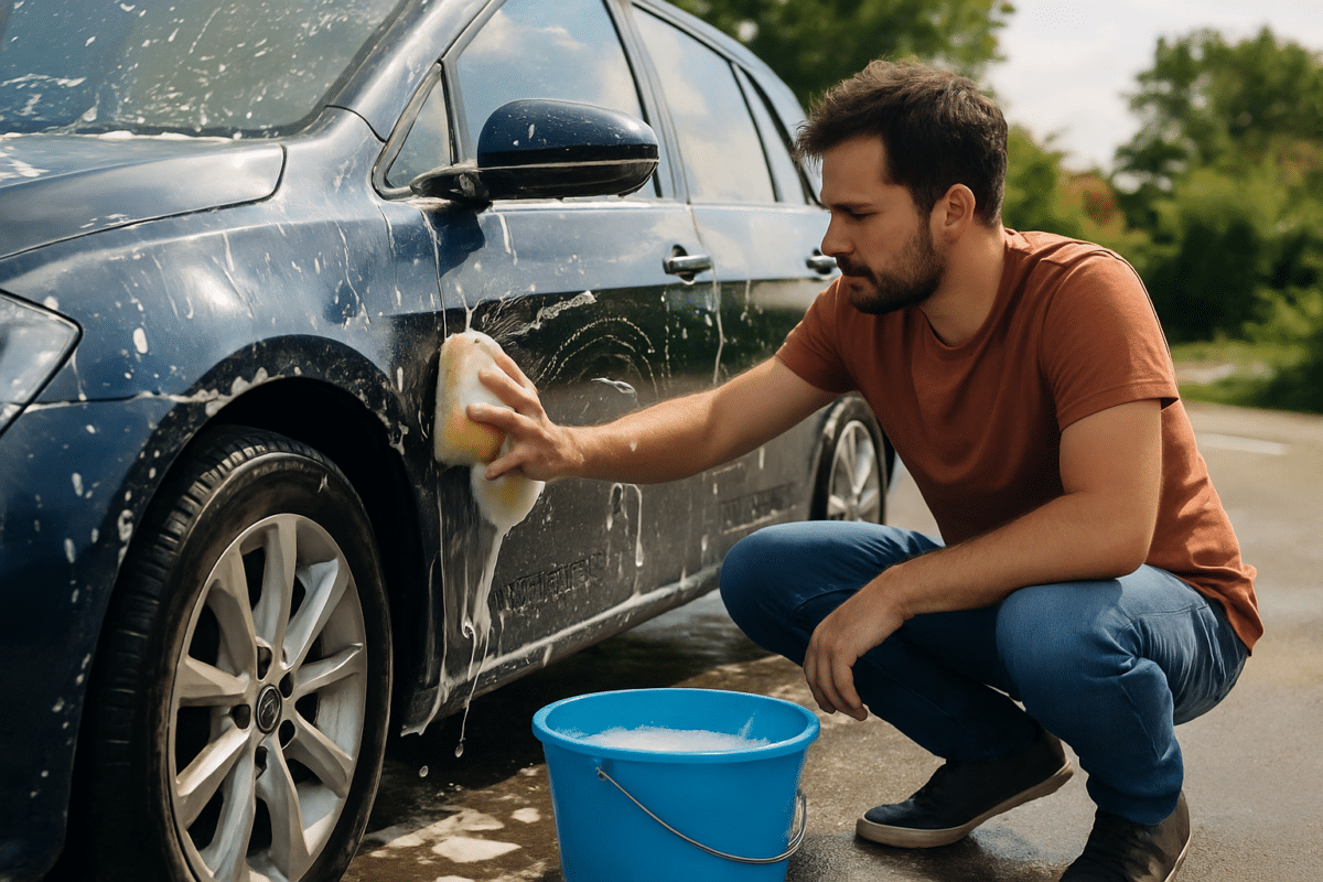 zelf auto wassen